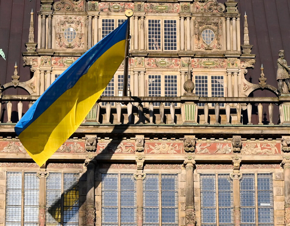 Ukraine-Flagge am Bremer Rathaus | Foto: Senatskanzlei