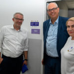 Ronald Speidel, Bürgermeister Dr. Andreas Bovenschulte, Leiterin des Mutter-Kindzentrums in Odesa Nataliia Odaari-Zakharieva, Bild: Senatspressestelle